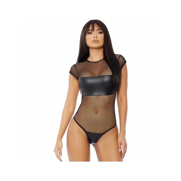 Kurzarm-Body - schwarz