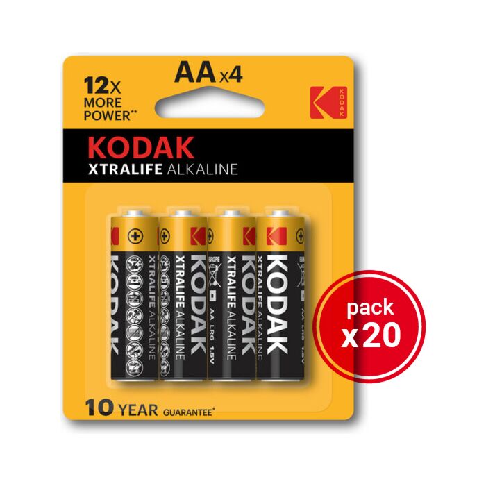 Kodak xtralife alkalisch aa - 20 Packungen de 4uds