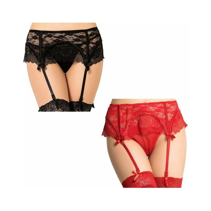 Rot / Schwarzes Strumpfband