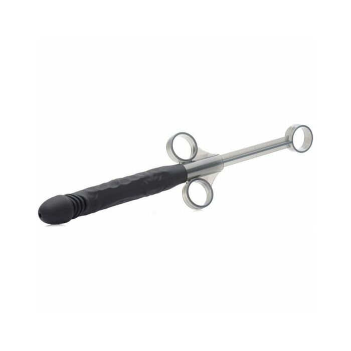 Jizz Shooter Silikon Dildo Schmiermittelwerfer - schwarz