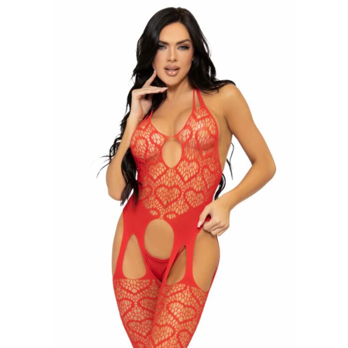 Leidenschaftlicher Roter Bodystocking