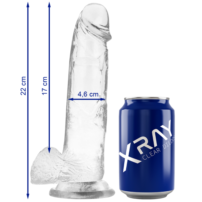 Dildo Crystal Clear 22 cm - Transparente Realismus