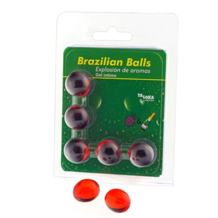 Intimes Gel Brazilian Balls Erdbeeren & Champagner