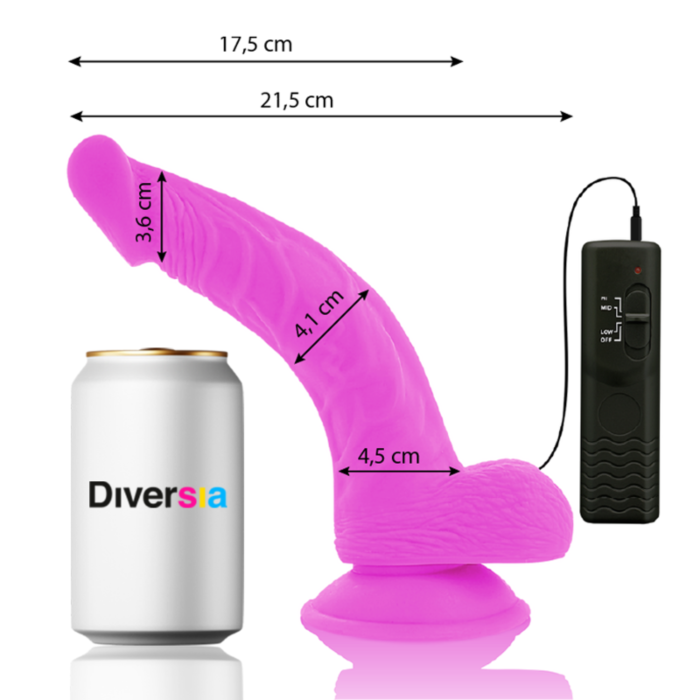 FlexiVibe - Vibratorischer Dildo 21,5 cm - Lila