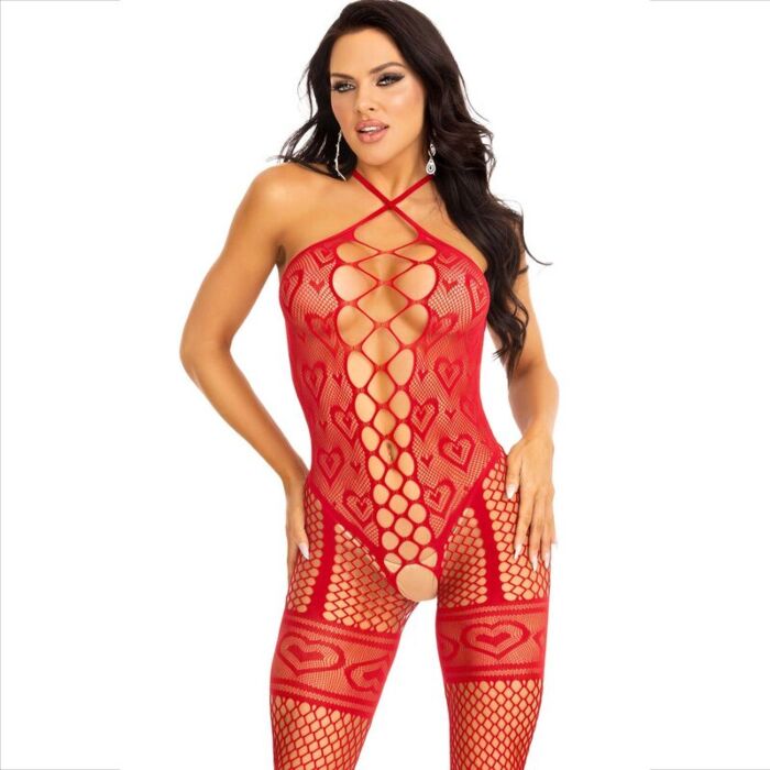 Bodystocking Rotes Herz