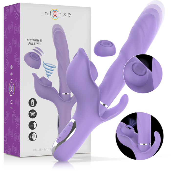 Saugvibrator mit Stoßfunktion Lila