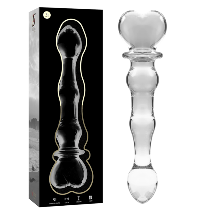Kristallklarer Borosilikat-Nebeldildo - Transparent