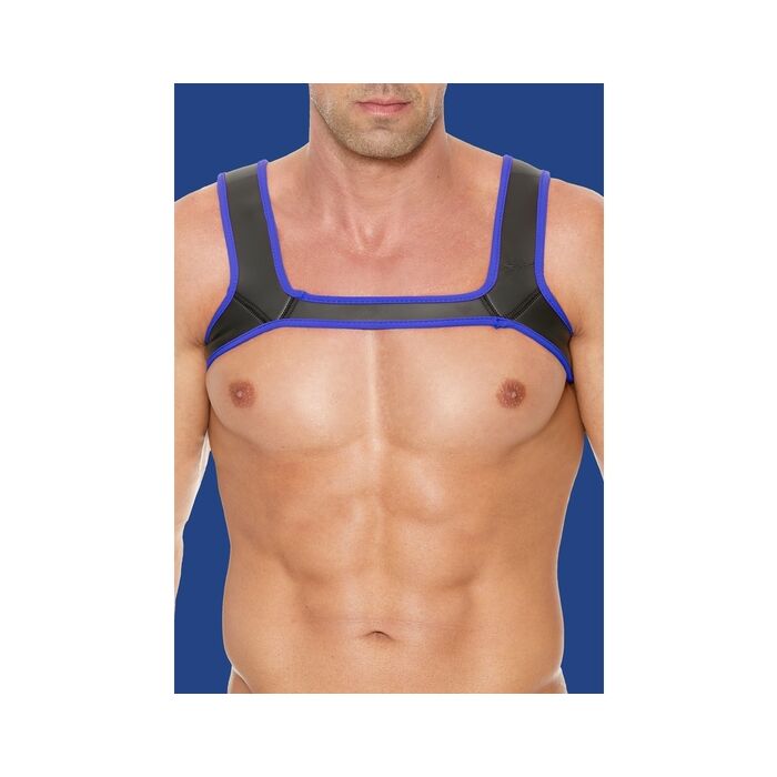 Geschirr aus blauem Neopren PuppyFlex