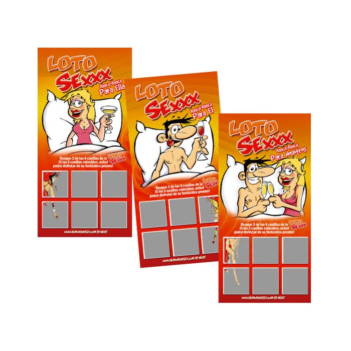 Pack Sinnlicher Loto 12 Hetero-Kratzspiele