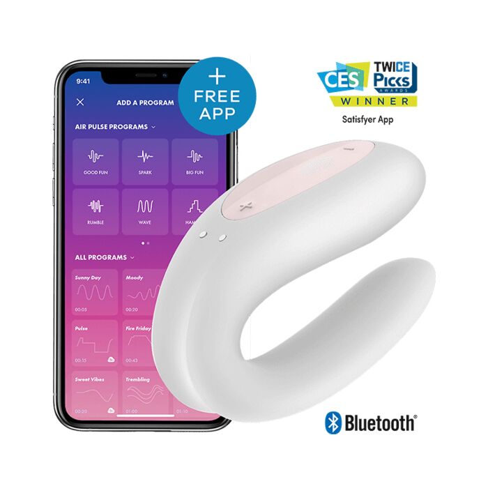 Satisfyer doppelte Freude mit Weiß / Roségold App