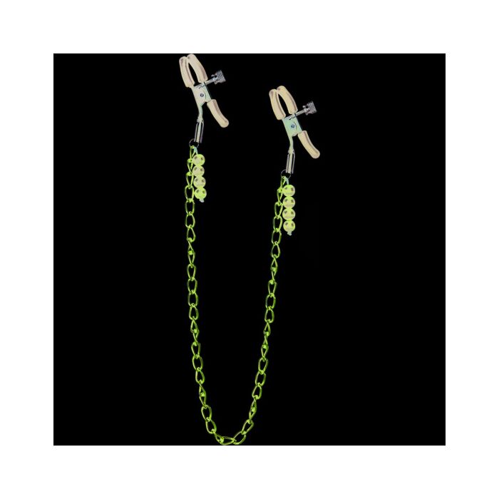 Lila Nippelklammern mit Kette