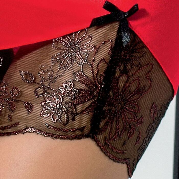 Passion Brida Chemise & Tanga rot l / xl