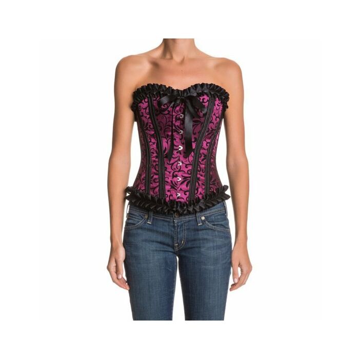Lila Korsett mit Fransen