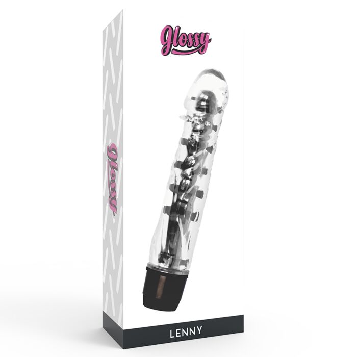 Glänzender Lenny Vibrator schwarz