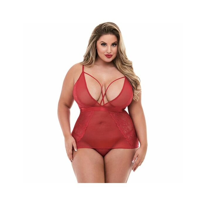 Riemchen Minikleid mit tiefen v