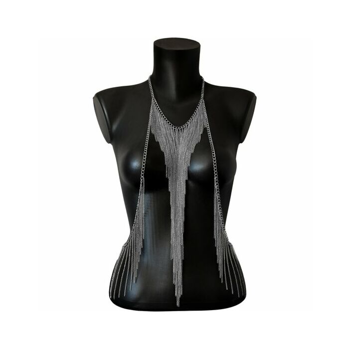 Mehrschichtige Körperkette aus silbernem Dreieck