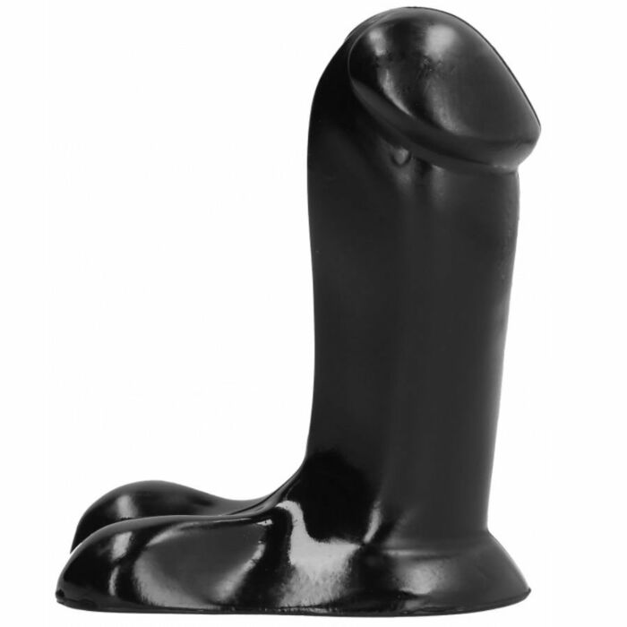 Ganz schwarzer Dildo 14 cm