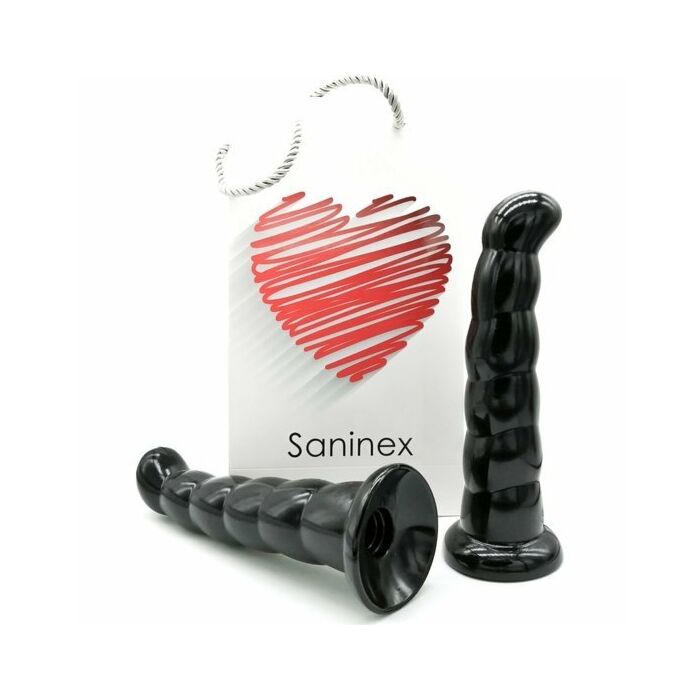 Saninex Silikondildo 19 cm schwarz
