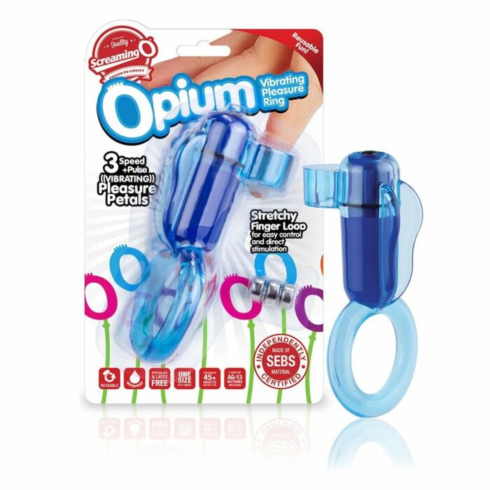 Schreien o Opium vibrierender Lustring blau
