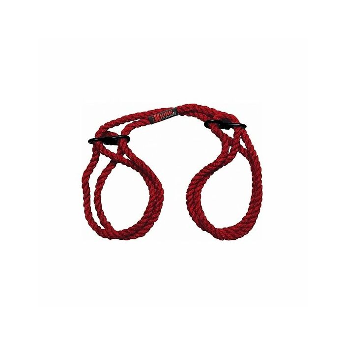 Hogtied - Binden & Binden - 6mm Hanf Handgelenk oder Fußfesseln - rot