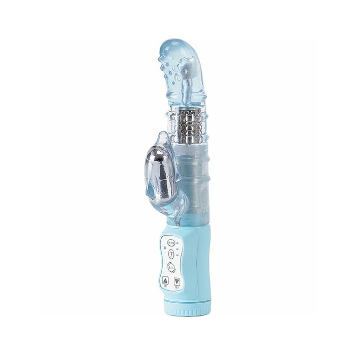 Mini Delfin Perle Vibrator blau