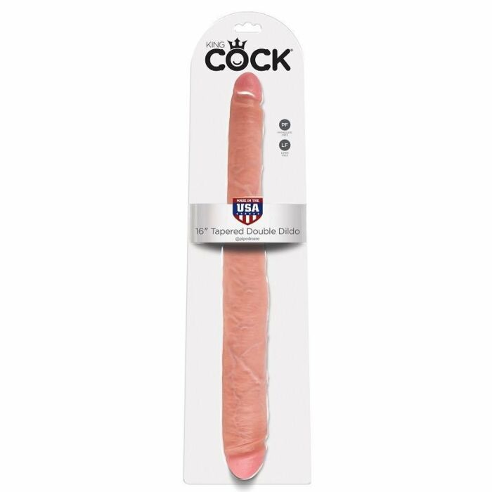 König Doppeldildo Schwanz Natur 40,6 cm