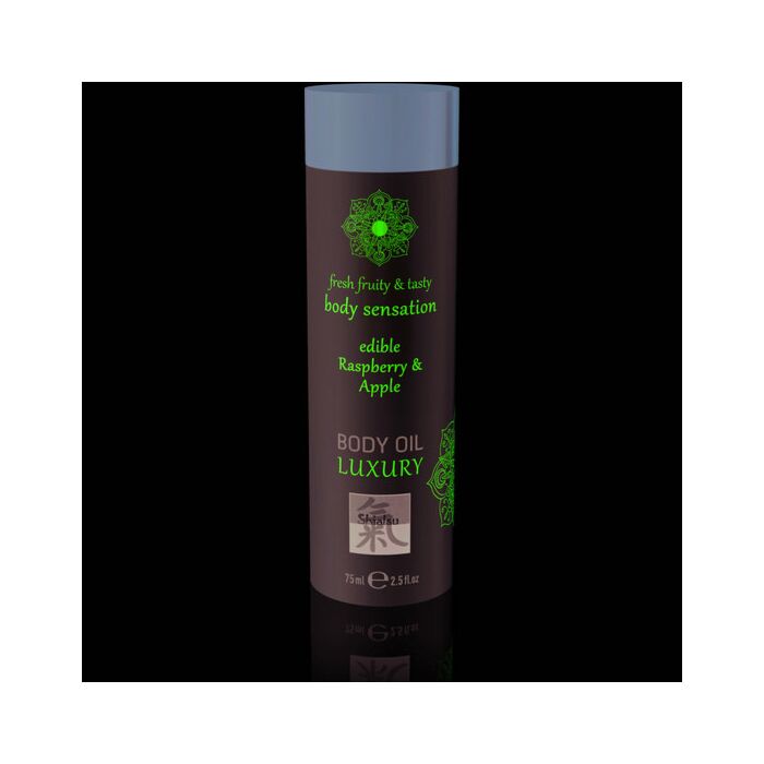 Shiatsu Luxus Körperöl essbar - Himbeere & Apfel 75ml