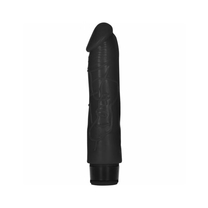 8 Zoll dicke realistische Dildo Vibe - schwarz