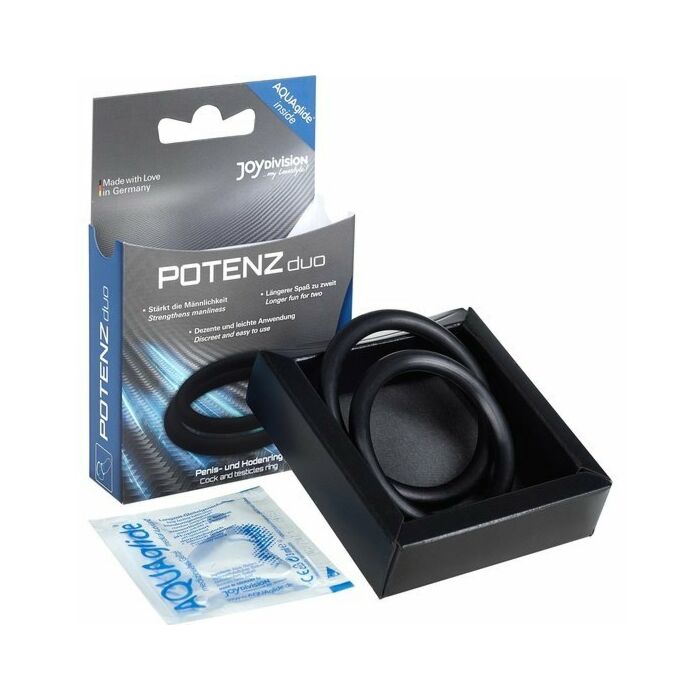 Potenz duo rings medium black