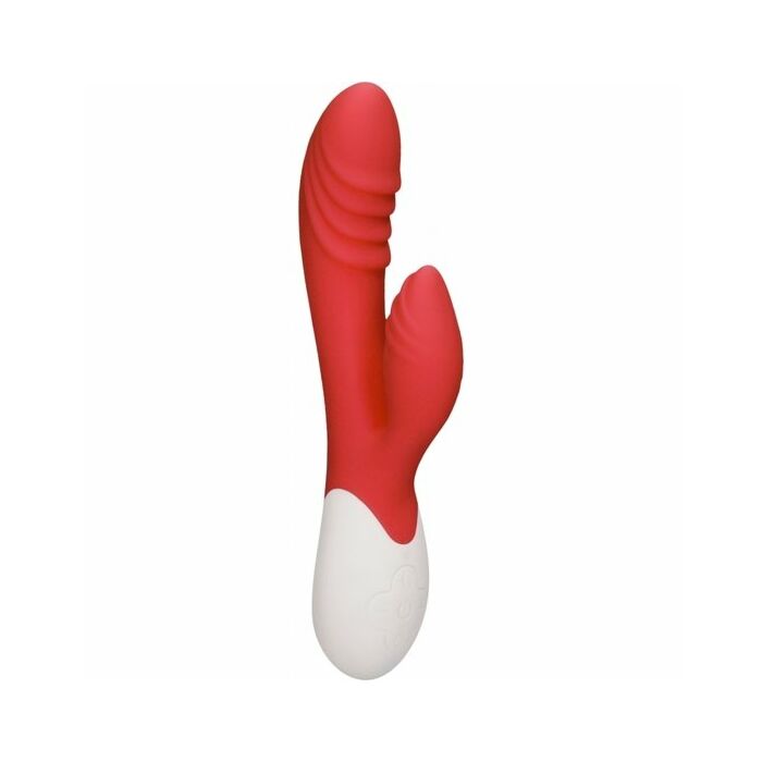 Sunburst - wiederaufladbarer Heiz-G-Punkt-Kaninchenvibrator - rot
