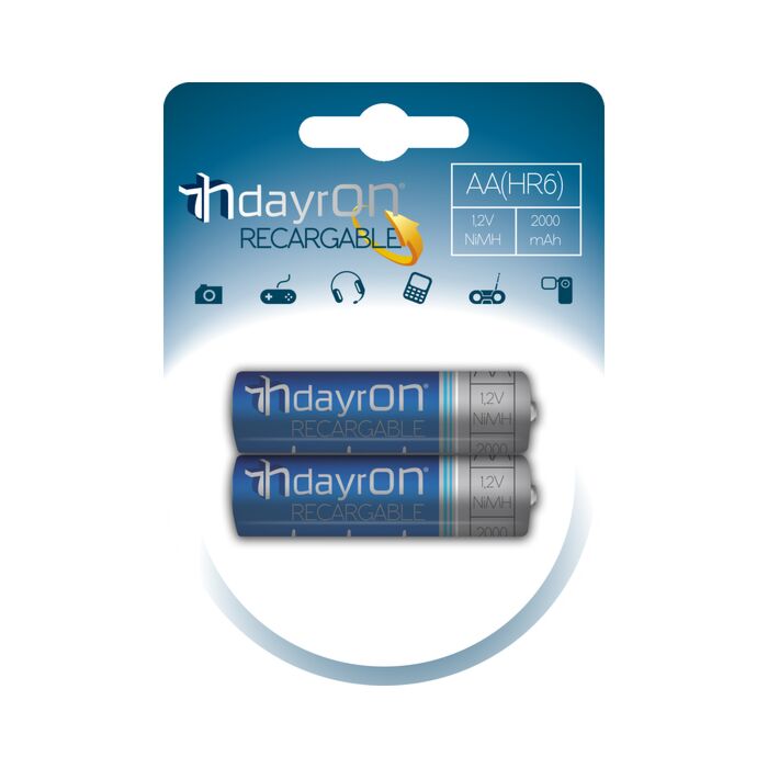 Wiederaufladbarer Akku hr06 1,2v 2000ma Dayron Pack 2