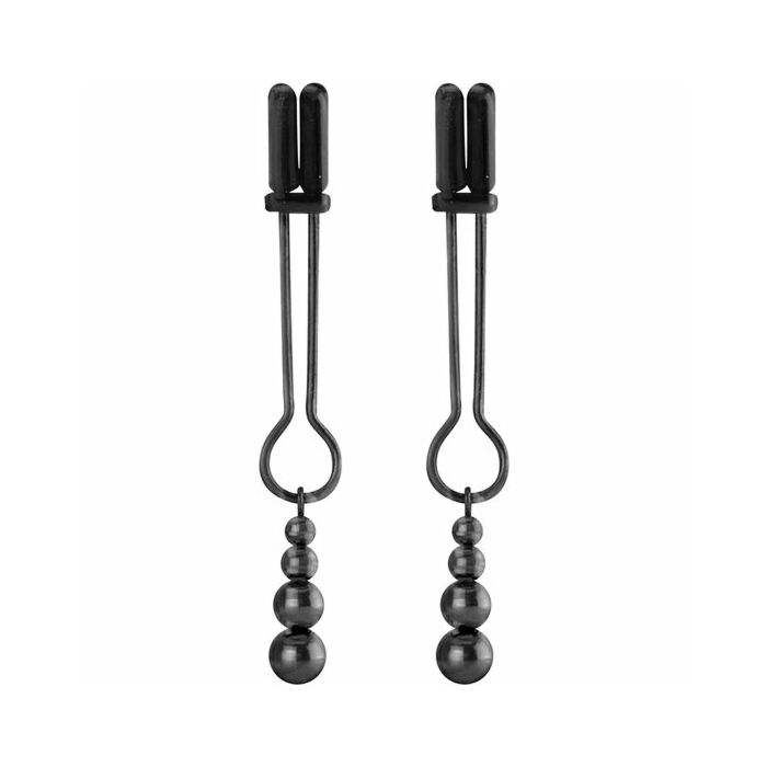 Neckende Nippelklemme - schwarz