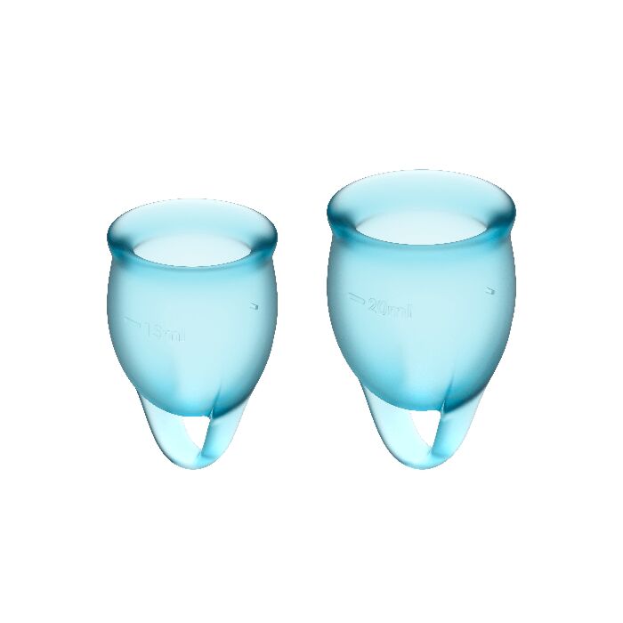 Satisfyer fühlen sich zuversichtlich Kit Copa Menstruation Azul Claro 15 + 20ml