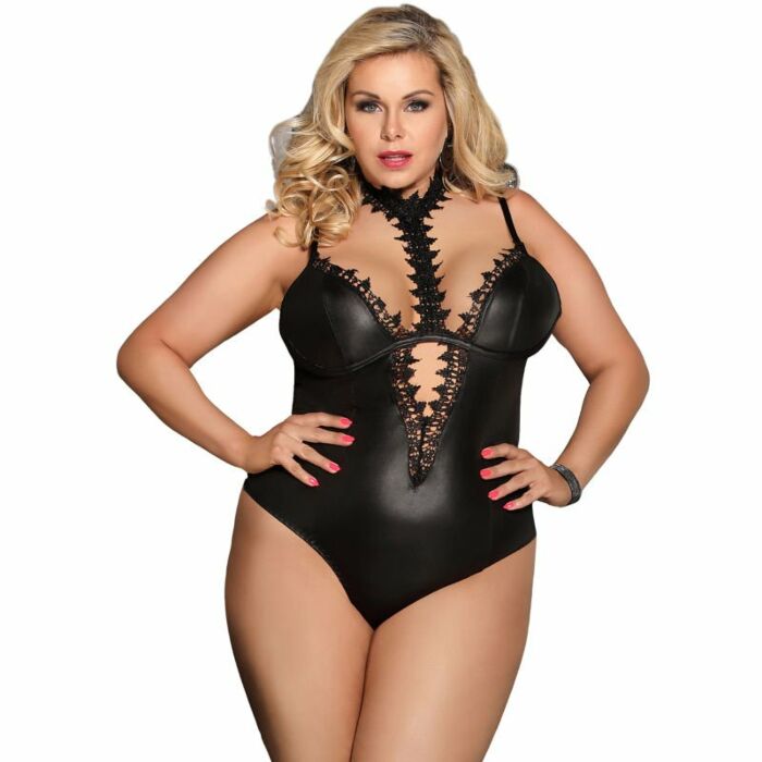 Subblime Queen plus Fetisch Teddy mit Neckholder