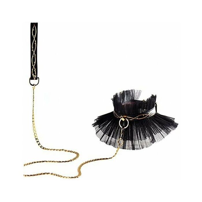 Zalo Leder Dornenhalsband & Kettenführung