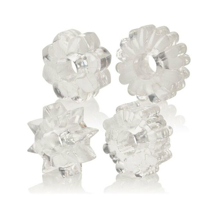 Grundlegende Silikonringe 4er Pack - transparent