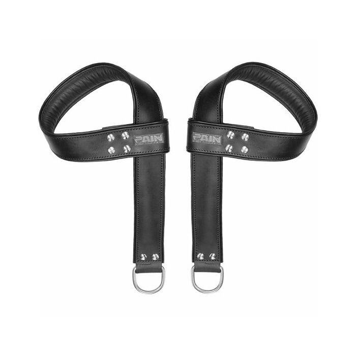 Aufhängungsgriffe Ledersattel für Hände und Füße - schwarz