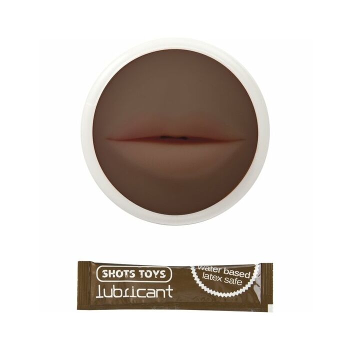 Schwarzer männlicher Masturbator förmigen Mund