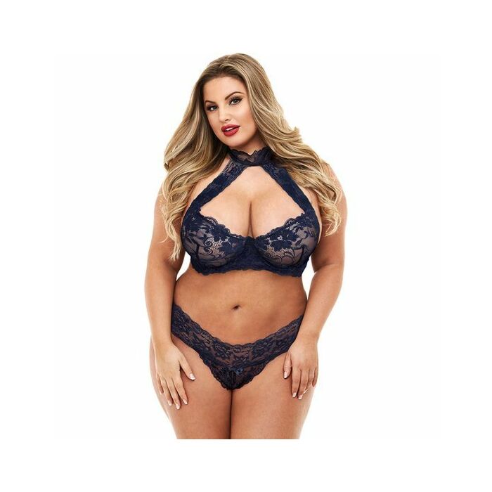 Spitzenhalfter Bikini-Set