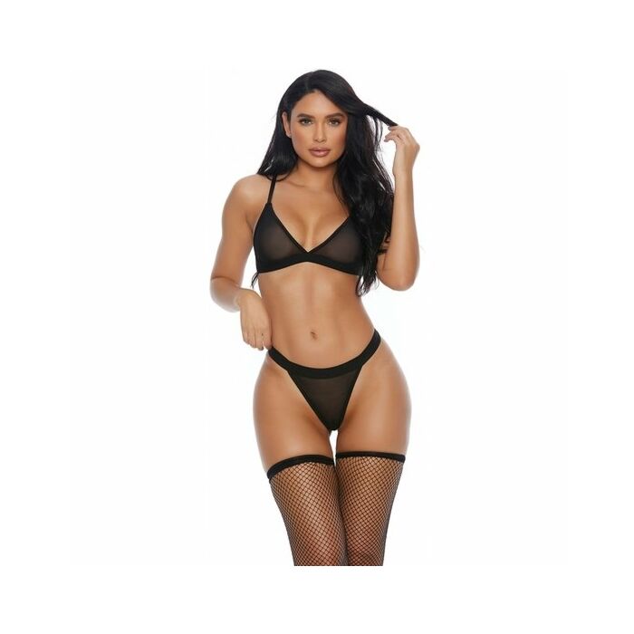 Heer Romantik-BH und Höschen schwarz