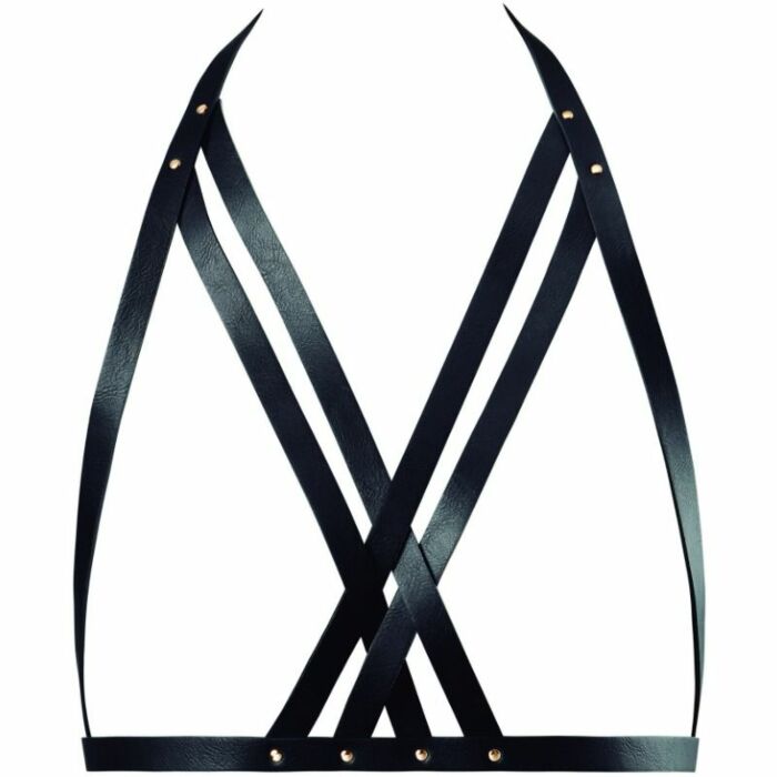 Indiskreter Schmuck Labyrinth Halfter BH Geschirr schwarz