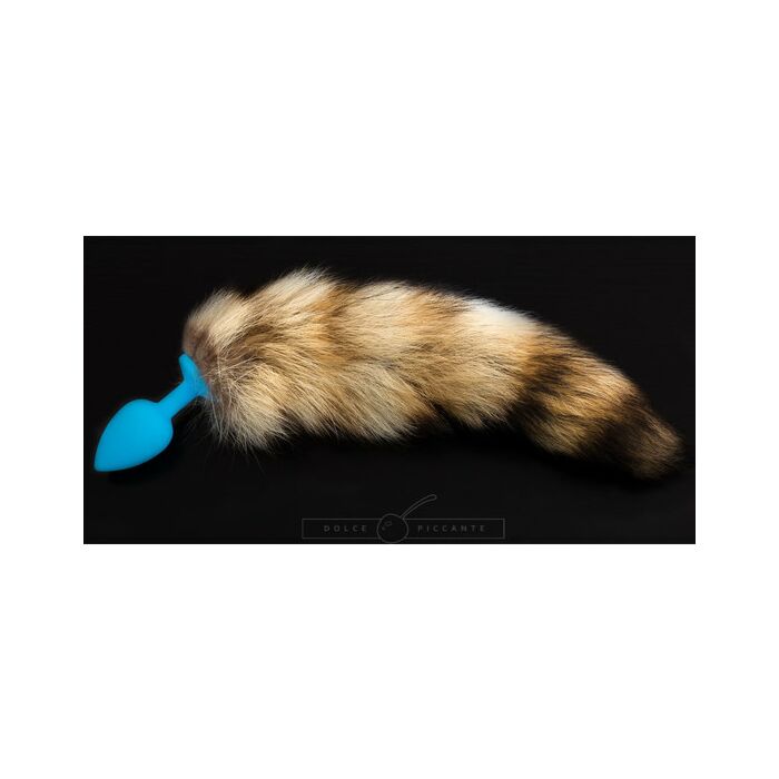 Blauer Silikonstopfen mit Kleber