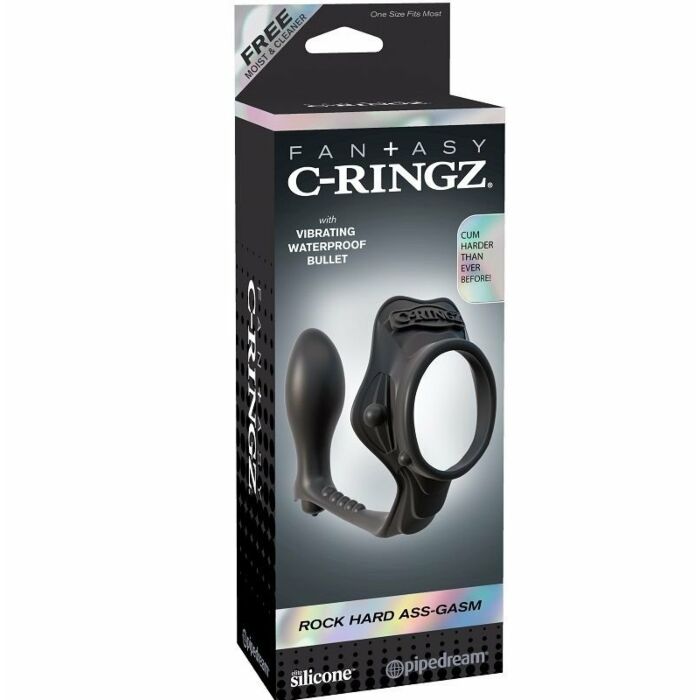 Fantasie c-Ring steinhart Enhancer Ring mit analplug