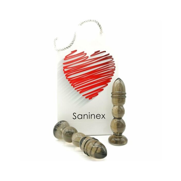 Saninex Freude - schwarzer transparenter Plug & Dildo