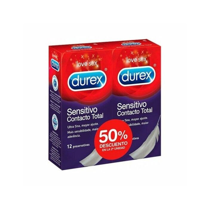 Durex Doppelkondome empfindlicher Vollkontakt, 2x12uds
