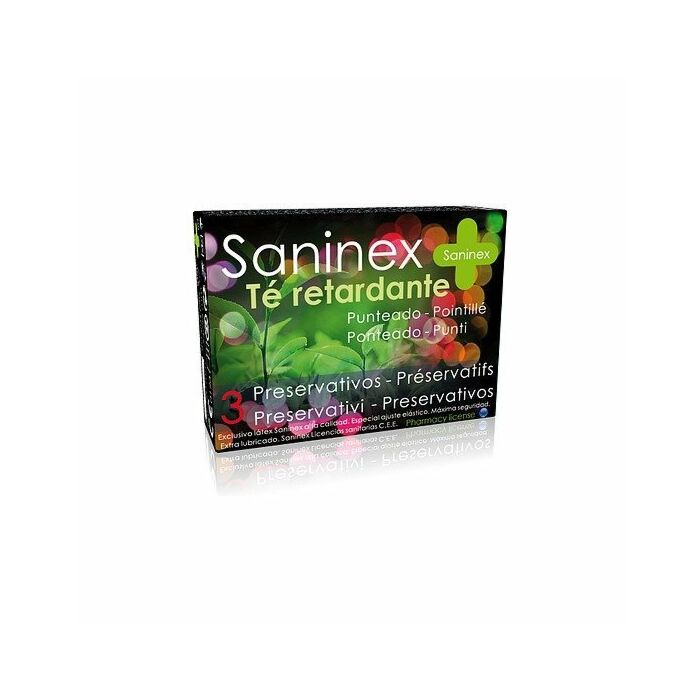 Saninex Kondome 3 Stück verzögerter Tee - gepunktet - gepunktet