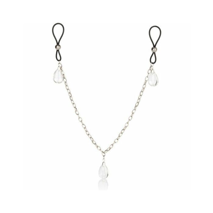 Glas-Anhänger für Brustwarzen mit Kette