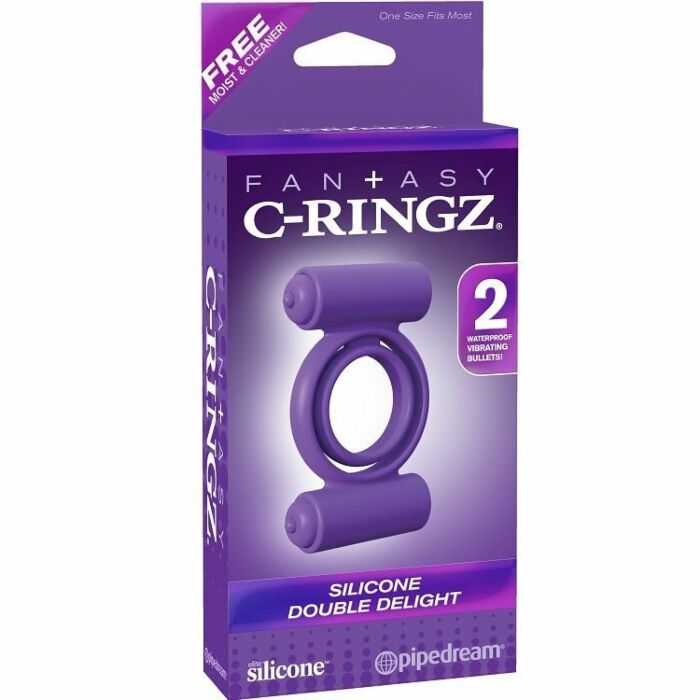 Fantasie c-Ring Silikon-Vibrator doppelt Freude