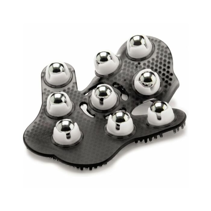 Schwarz Handschuhmassage