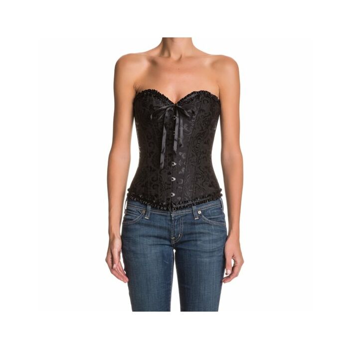 Blumiges Schwarzes Korsett